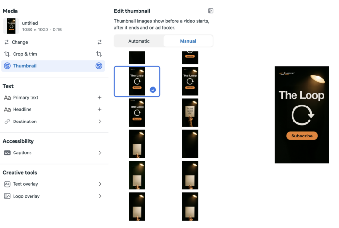 Video thumbnails